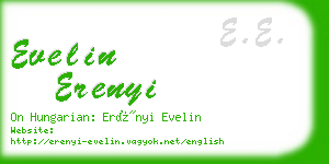 evelin erenyi business card